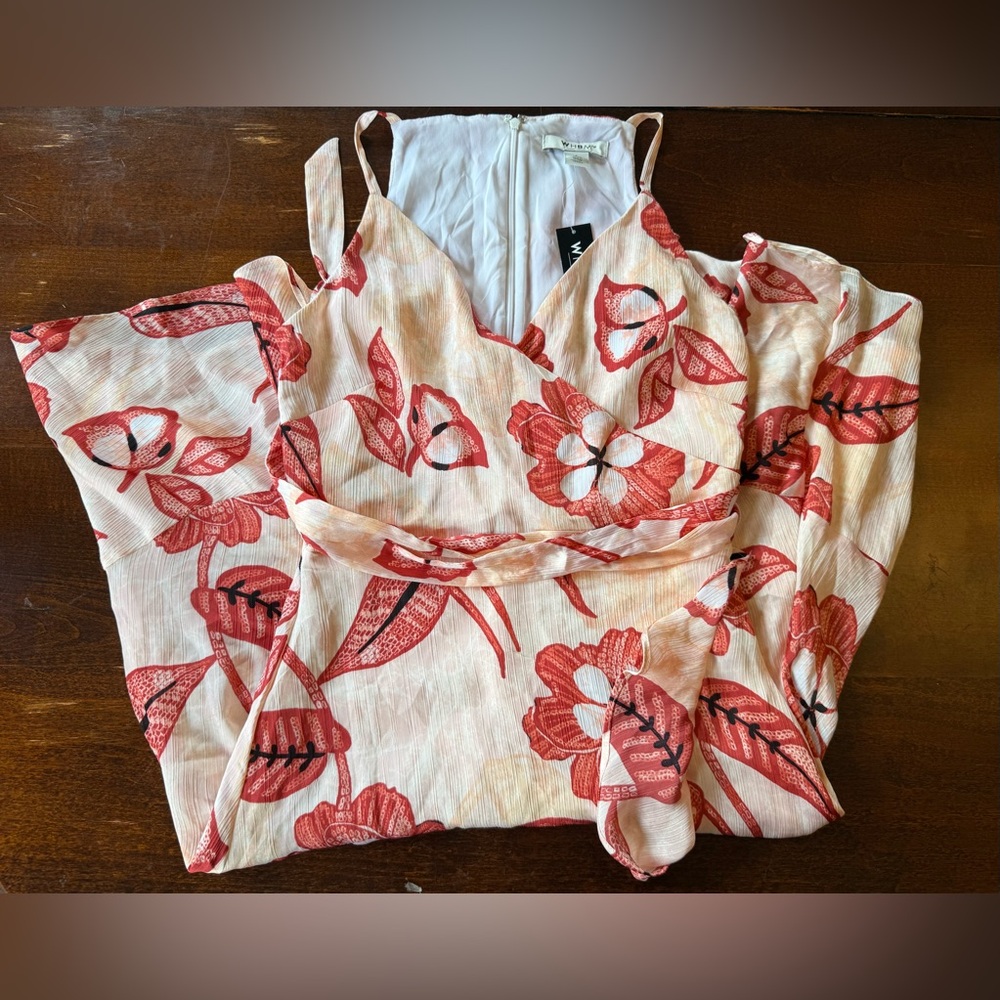 White House Black Market - Floral Ruffle Dress